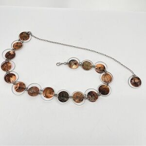 Shell chain belt adjustable lobster clasp 46”